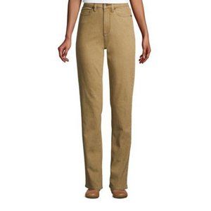 NWT LANDS' END WOMEN'S HIGH RISE STRAIGHT LEG JEANS WASHED CUMIN 10